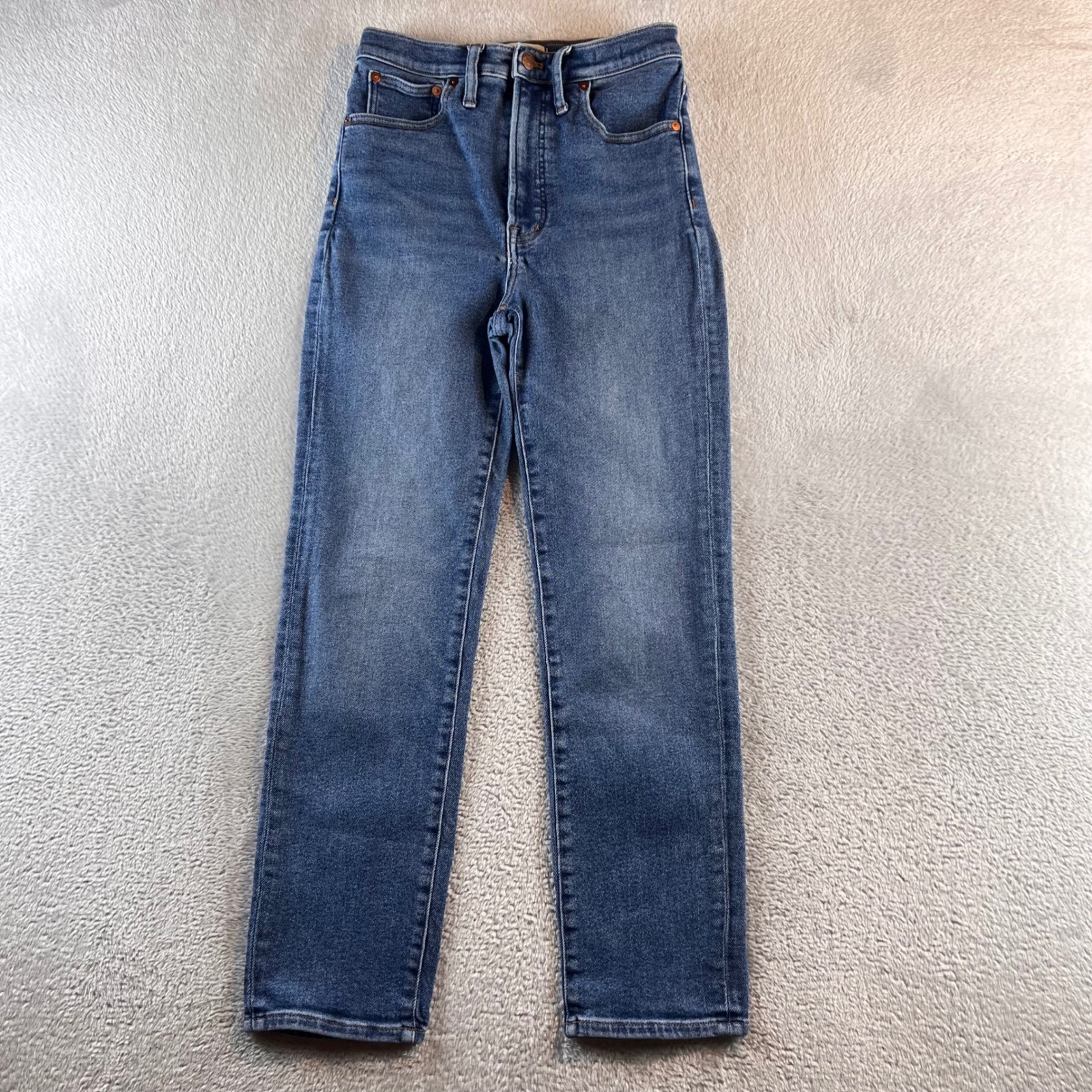 Madewell The Perfect Vintage Jean High Rise Tapered Blue Denim Mb687 Size 27